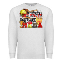 Oatmeal Heather somebody's loud mouth softball mama Premium Sweatshirt - Zillion Design Studio