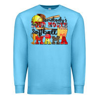 Ocean Blue somebody's loud mouth softball mama Premium Sweatshirt - Zillion Design Studio