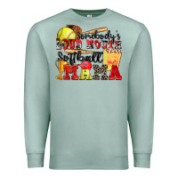 Seafoam somebody's loud mouth softball mama Premium Sweatshirt - Zillion Design Studio