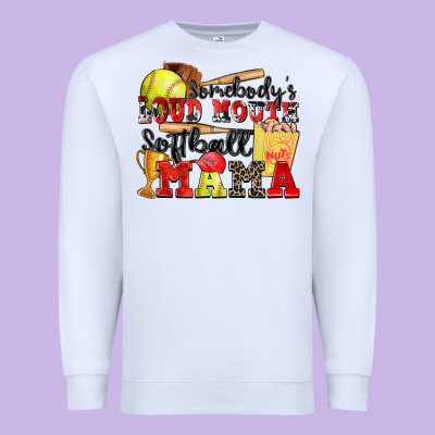 Premium Sweatshirt somebody's loud mouth softball mama