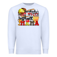 White somebody's loud mouth softball mama Premium Sweatshirt - Zillion Design Studio