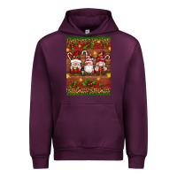 Mauve Wine christmas gnomes Urban Hoodie - Artiststas