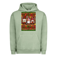 Pigment Oil Green christmas gnomes Urban Hoodie - Artiststas