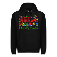Black autism grandma i love my grandson Premium Hoodie - Artiststas