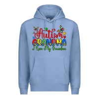 Colony Blue autism grandma i love my grandson Premium Hoodie - Artiststas