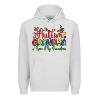 Dove Grey autism grandma i love my grandson Premium Hoodie - Artiststas