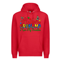 Red autism grandma i love my grandson Premium Hoodie - Artiststas