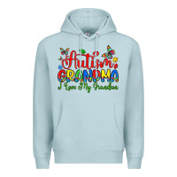 Blue Mist autism grandma i love my grandson Premium Hoodie - Artiststas