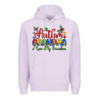 Lilac autism grandma i love my grandson Premium Hoodie - Artiststas