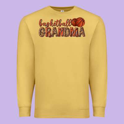 Premium Sweatshirt basketball grandma with leopard