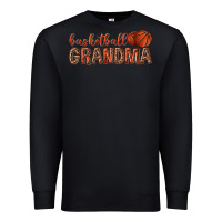 Black basketball grandma with leopard Premium Sweatshirt - texasbilliewilder