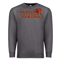 Charcoal Heather basketball grandma with leopard Premium Sweatshirt - texasbilliewilder
