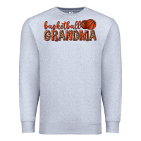 Heather Grey basketball grandma with leopard Premium Sweatshirt - texasbilliewilder