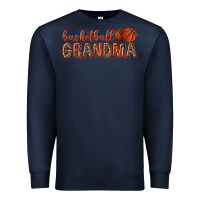 Navy basketball grandma with leopard Premium Sweatshirt - texasbilliewilder