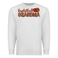 Oatmeal Heather basketball grandma with leopard Premium Sweatshirt - texasbilliewilder