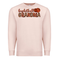 Pale Pink basketball grandma with leopard Premium Sweatshirt - texasbilliewilder