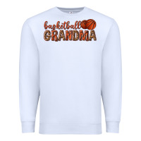 White basketball grandma with leopard Premium Sweatshirt - texasbilliewilder
