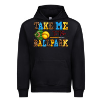 Black take me to the ballpark softball Urban Hoodie - AdoDesignShop