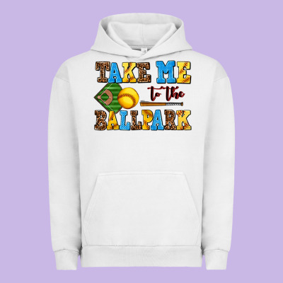 Take Me To The Ballpark Softball Urban Hoodie Designed By Adodesignshop