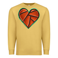 Antique Gold basketball heart Premium Sweatshirt - texasbilliewilder