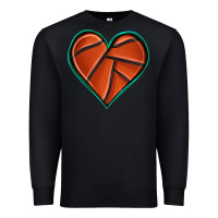 Black basketball heart Premium Sweatshirt - texasbilliewilder