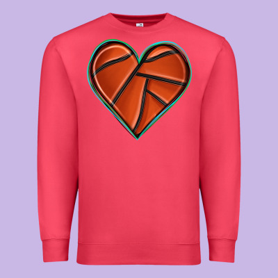 Premium Sweatshirt basketball heart