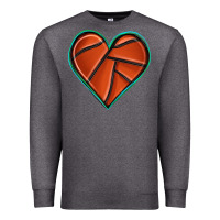 Charcoal Heather basketball heart Premium Sweatshirt - texasbilliewilder