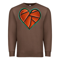 Chestnut basketball heart Premium Sweatshirt - texasbilliewilder