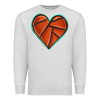 Dove Grey basketball heart Premium Sweatshirt - texasbilliewilder