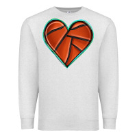 Oatmeal Heather basketball heart Premium Sweatshirt - texasbilliewilder
