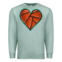 Seafoam basketball heart Premium Sweatshirt - texasbilliewilder