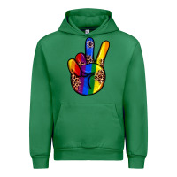 Emerald pride leopard peace hand Urban Hoodie - JahusDesignShop