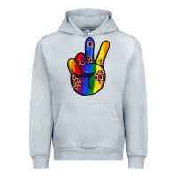 Heather Grey pride leopard peace hand Urban Hoodie - JahusDesignShop
