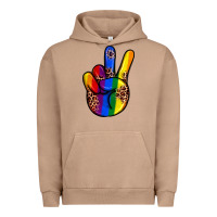 Pigment Burro pride leopard peace hand Urban Hoodie - JahusDesignShop