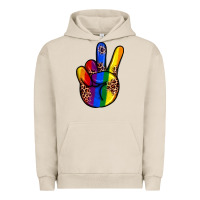 Pigment French Oak pride leopard peace hand Urban Hoodie - JahusDesignShop