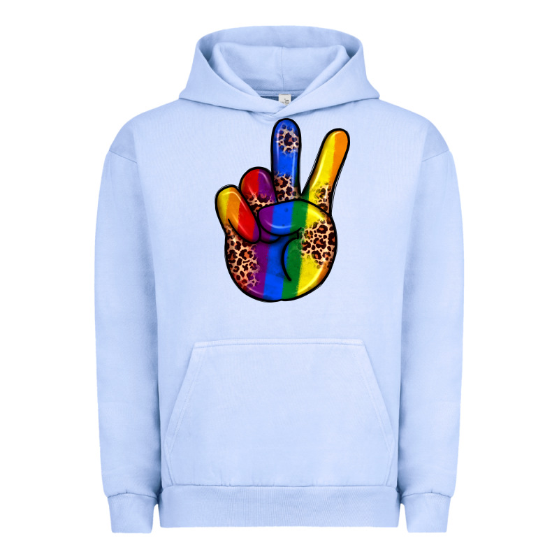 Pride Leopard Peace Hand Urban Hoodie by JahusDesignShop | Teevron