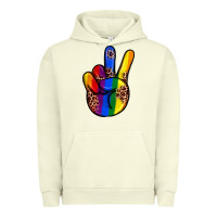 Pigment Pistachio pride leopard peace hand Urban Hoodie - JahusDesignShop