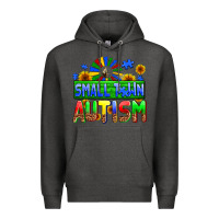 Charcoal Heather small town autism Premium Hoodie - AdoDesignShop