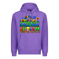 Purple small town autism Premium Hoodie - AdoDesignShop