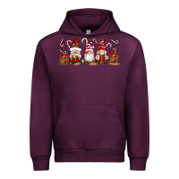 Mauve Wine Christmas Gnomes Urban Hoodie - Artiststas