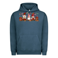 Pigment Midnight Navy Christmas Gnomes Urban Hoodie - Artiststas