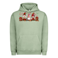 Pigment Oil Green Christmas Gnomes Urban Hoodie - Artiststas