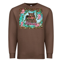 Chestnut Mama bear haunting fish floral Premium Sweatshirt - RanaPortraitStore