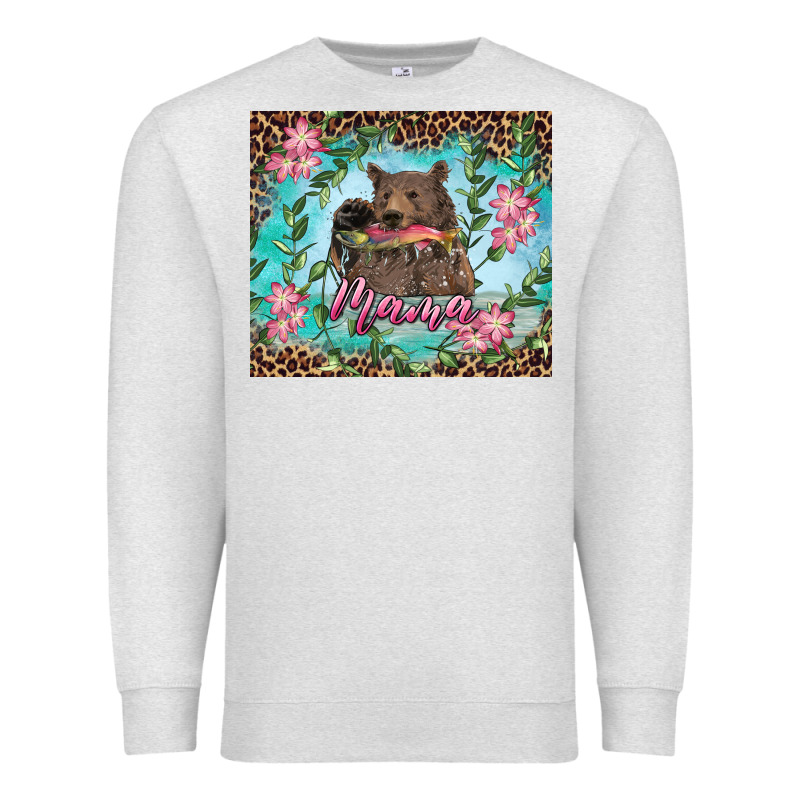 Mama Bear Haunting Fish Floral Premium Sweatshirt by RanaPortraitStore | Teevron