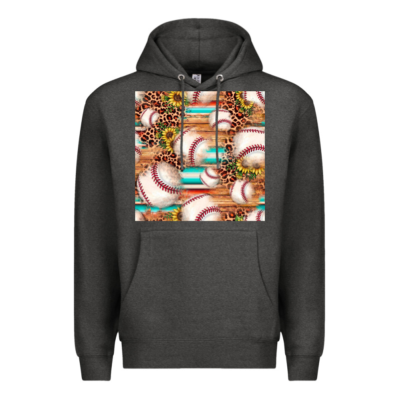 Baseball Leopard Sunflower Seamless Pattern Premium Hoodie by JahusDesignShop | Teevron