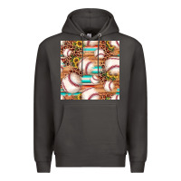 Smoke baseball leopard sunflower seamless pattern Premium Hoodie - JahusDesignShop