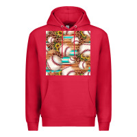 Cardinal baseball leopard sunflower seamless pattern Premium Hoodie - JahusDesignShop