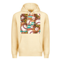 Pina Colada baseball leopard sunflower seamless pattern Premium Hoodie - JahusDesignShop