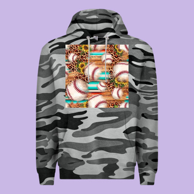 Baseball Leopard Sunflower Seamless Pattern Premium Hoodie Designed By Jahusdesignshop