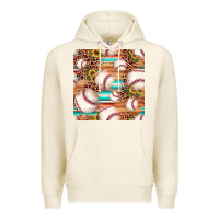 Tofu baseball leopard sunflower seamless pattern Premium Hoodie - JahusDesignShop